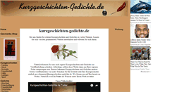 Desktop Screenshot of kurzgeschichten-gedichte.de